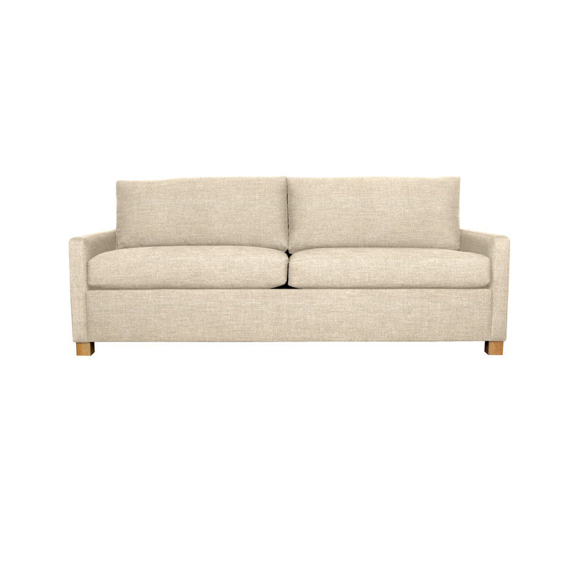 Louisa 87'' Square Arm Sofa Bed, Ridgecrest Putty Basketweave