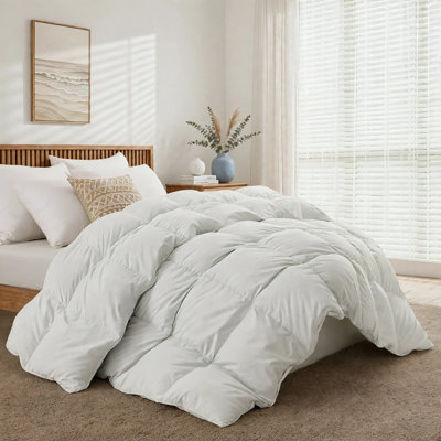 Édredon toutes saisons en duvet d'oie et couette en duvet de coton