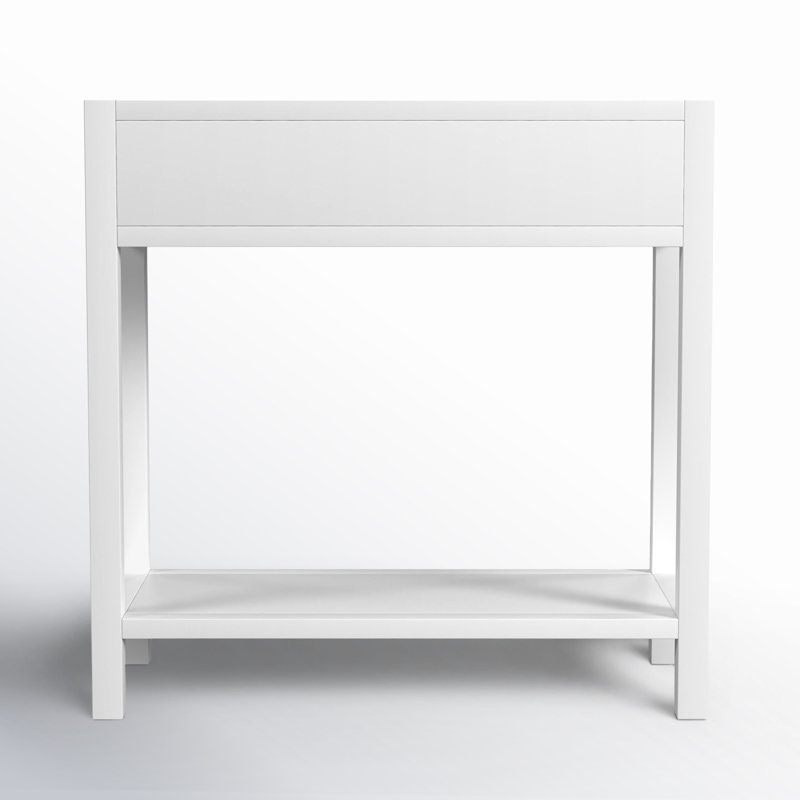 Lark 30" Wood 1-Drawer Nightstand, White