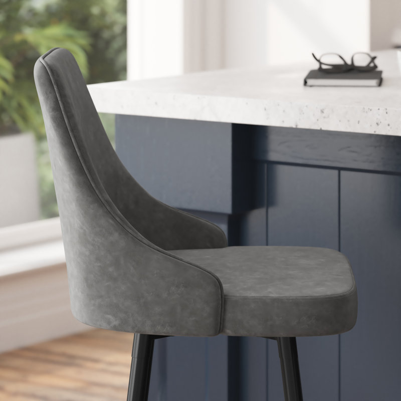 Tabouret de comptoir 26 po Stelik, gris