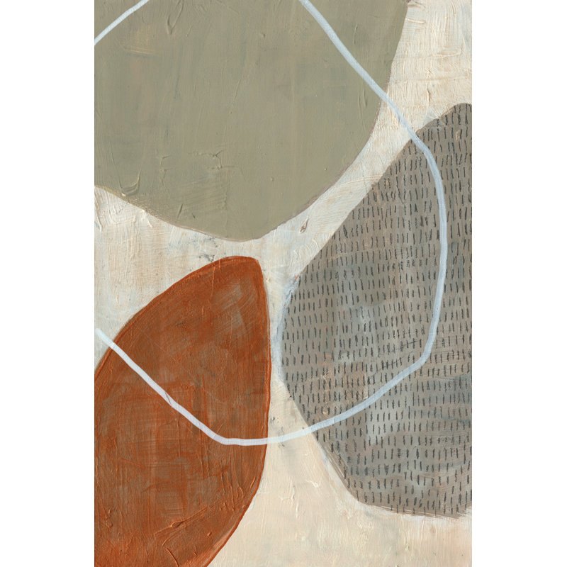 Marked Stones II by Jennifer Goldberger - Painting on Canvas, 46cm H x 30cm W, Wrapped Canvas