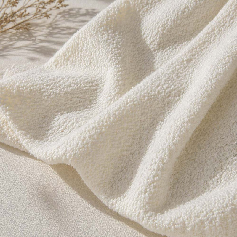Canapé 3 places (69871.00A _69871.00B), L 31,25 po, Beige bouclé, Beige