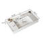 Meuble-lavabo de 36 po avec lavabo vasque, lavabo intégré mural flottant rectangulaire en acrylique blanc sans robinet, étagère rayée