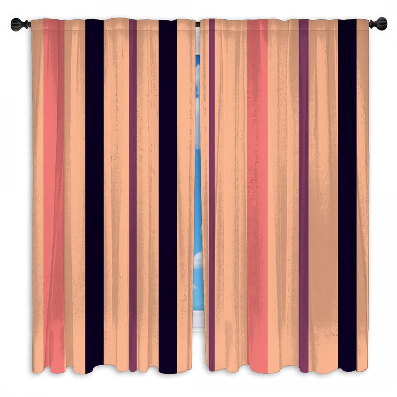 Rideaux verticaux à rayures verticales à rayures et obscurcissant - 2 panneaux, 40 po x 80 po - 2 panneaux, Transparent