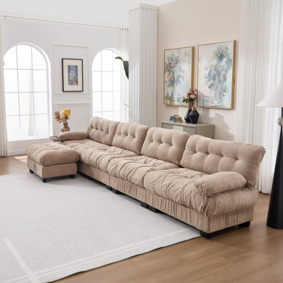 Canapé modulaire à assise profonde, canapé en forme de L moderne pour la maison