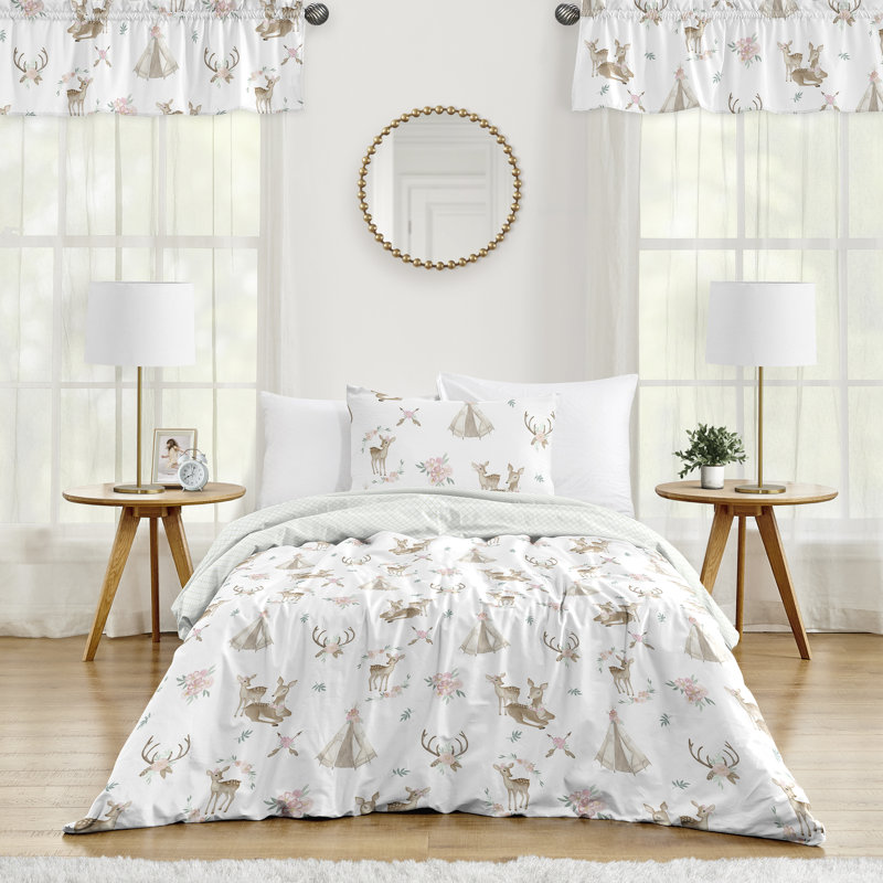 Deer Floral Comforter Set