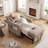 Upholstered Convertible Sleeper Accent Chair Bed Chaise Lounge Chair Armchair-801937585