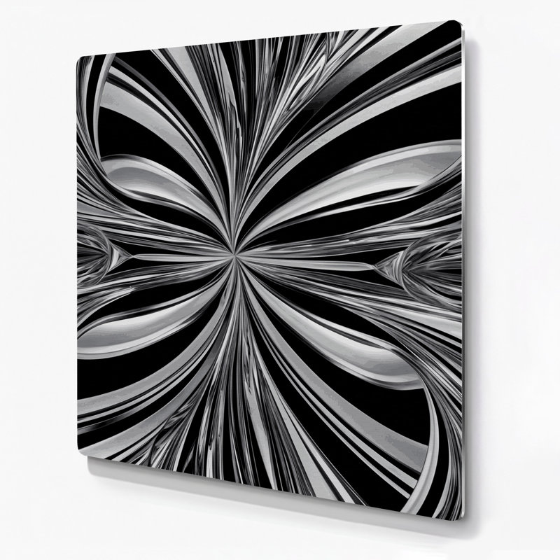 Art mural noir Op Art 3, H 192 po x l 192 po x P 0,05 po