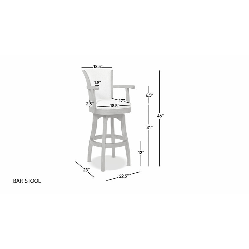 Tabouret de bar pivotant luxueux en cuir vintage avec fabrication robuste, Gris, Gris