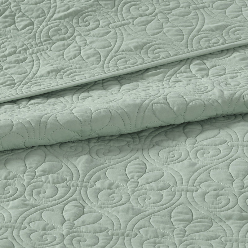 Couvre-lit simple - surdimensionné avec matelassage, rembourrage en coton prélavé pour plus de douceur, comprend et taies décoratives (1 lit simple), lavable à la machine, réversible et lavable à la machine pour un sommeil réparateur
