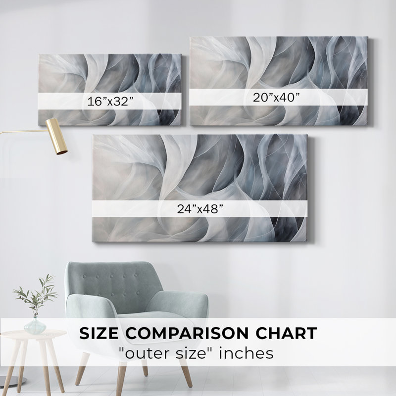 Toile tendue abstraite Seris 6 # IV-Gallery, H 24 po x l 48 po