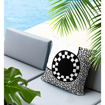 Vibra Abstract Reversible Indoor/Outdoor Square Pillow