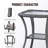 Abbey Stylish Outdoor Wicker Side Table With Glass Top-1211673743-1237388414
