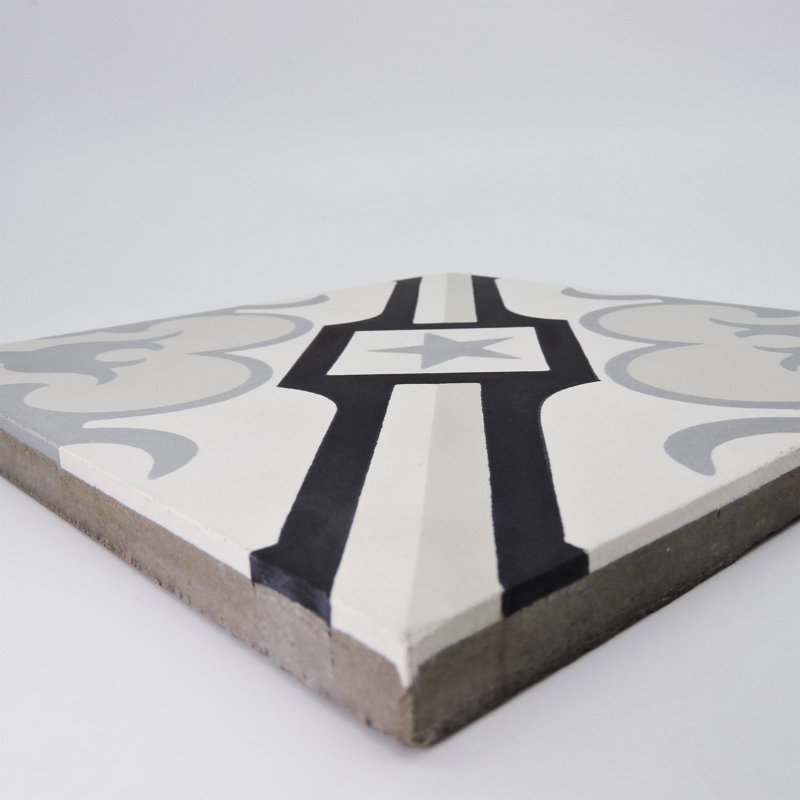Chala 8" x 8" Cement Patterned Wall & Floor Tile