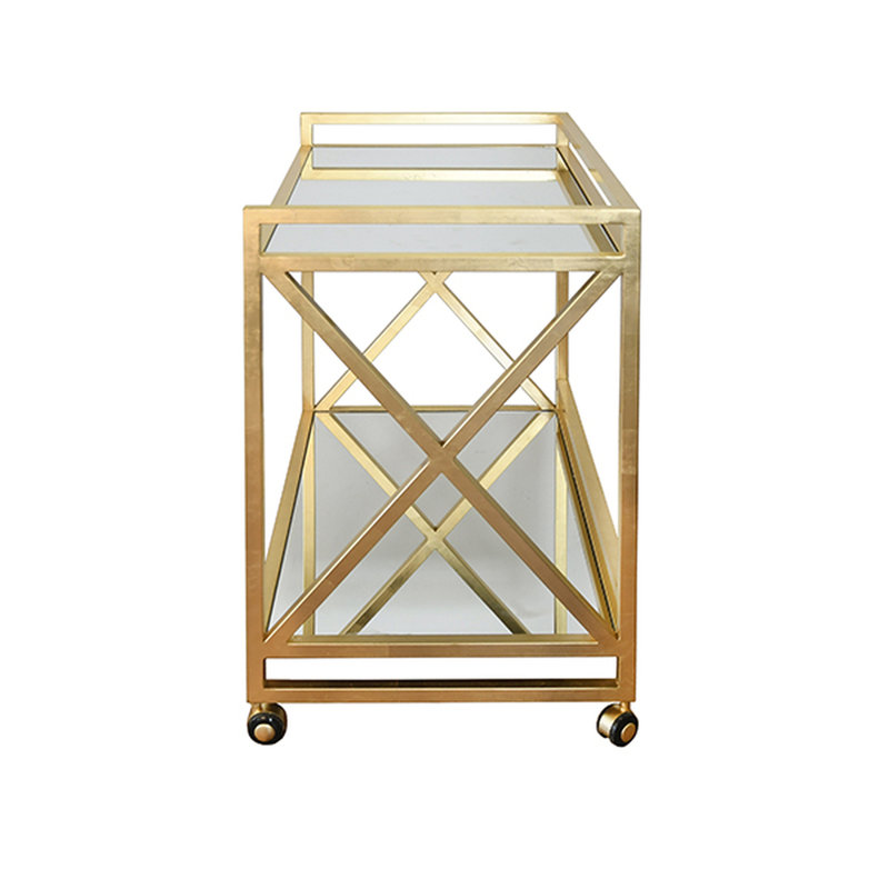 Gerard Bar Cart, Gold Leafed