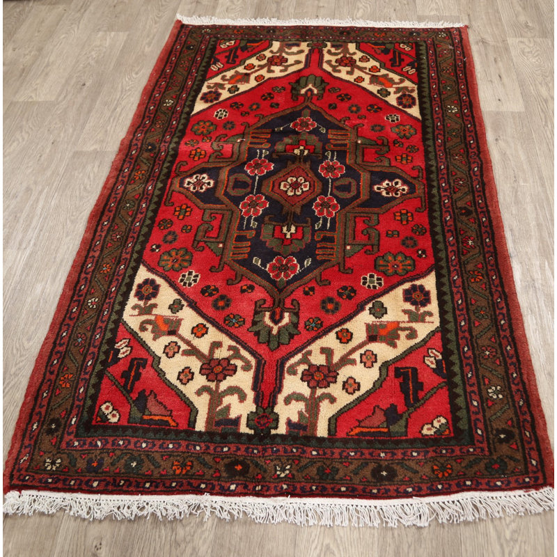 One-of-a-Kind 3'4" X 5'2" Wool Area Rug in Red