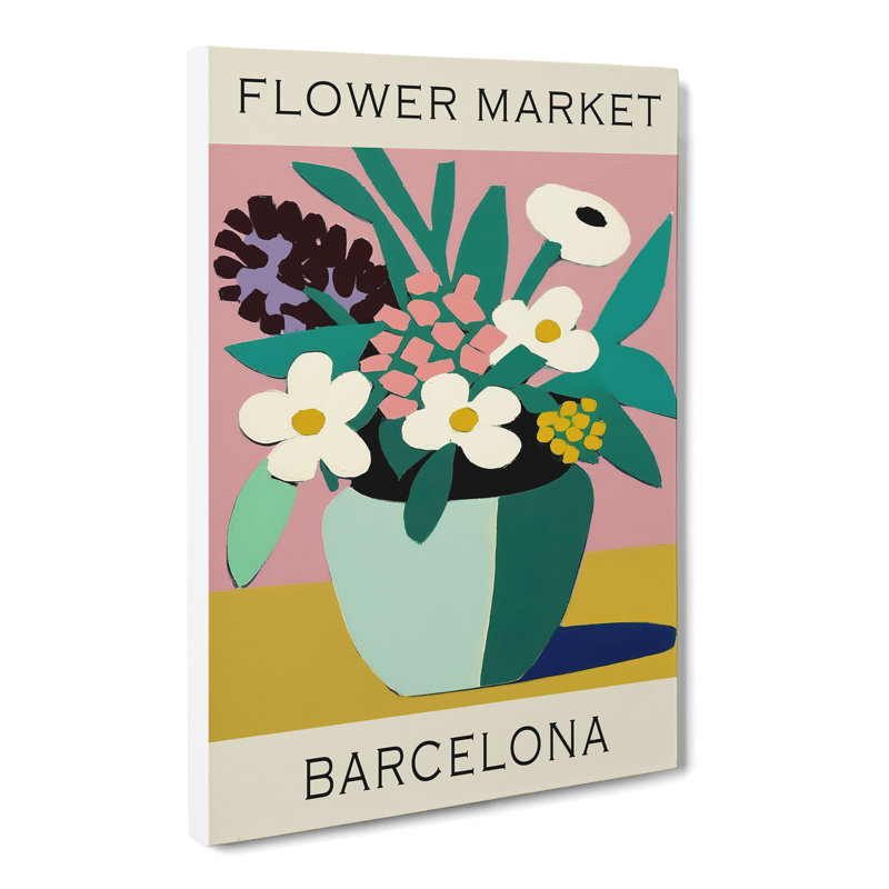 Barcelona Flower Market Exhibition No.3 - Wrapped Canvas, 91cm H x 60cm W x 3cm D