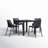 Asherton 31.5" W 4-Person Square Patio Dining Set with Stackable Chairs-1602892424