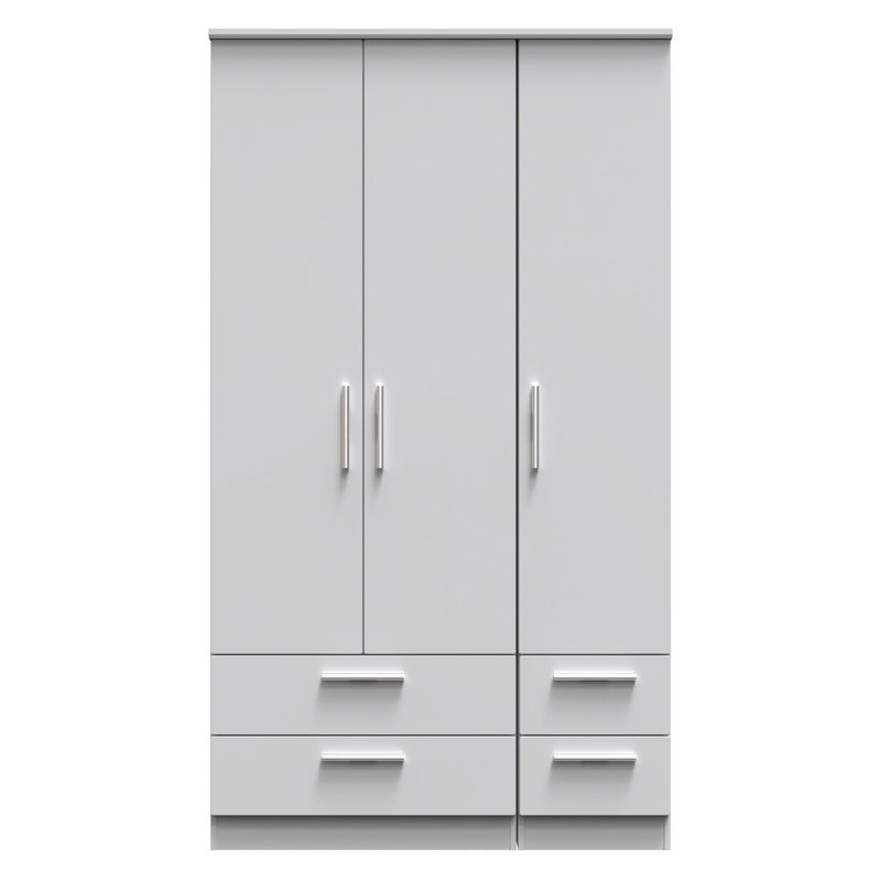Borgeson Manufactured Wood Wardrobe, Grey Matt