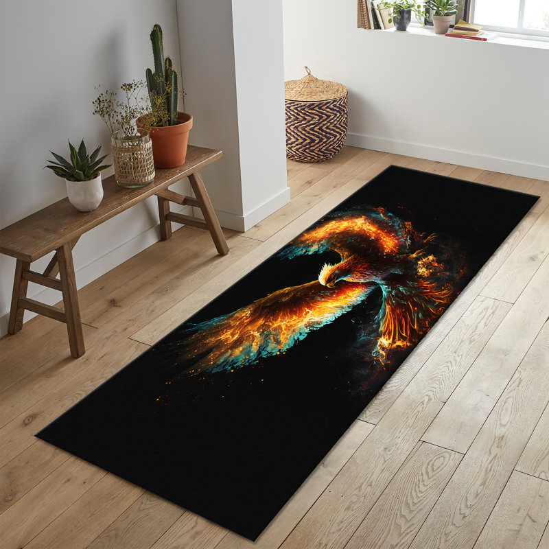 Stylish With Pile Soft Type Printed Rug Featuring Eye-Catching Geometric Pattern Ideal for Adding a Touch of Elegance to Your Living Room or Bedroom Decor