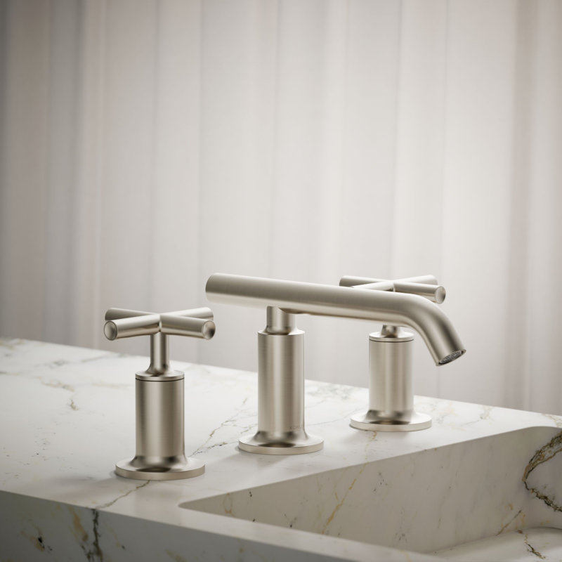 Purist Widespread Bathroom Sink Faucet, Vibrant Brushed Nickel