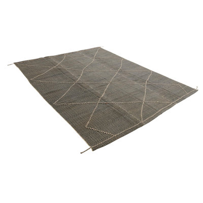 9x11 Pinson Black and White Rug