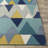 Sandin Geometric Hand-Tufted Wool Teal/Navy/Yellow/Gray Area Rug-1119161208