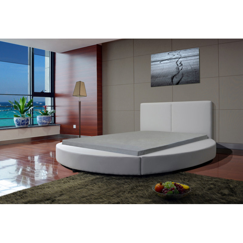 Lura Vegan Leather Platform Bed