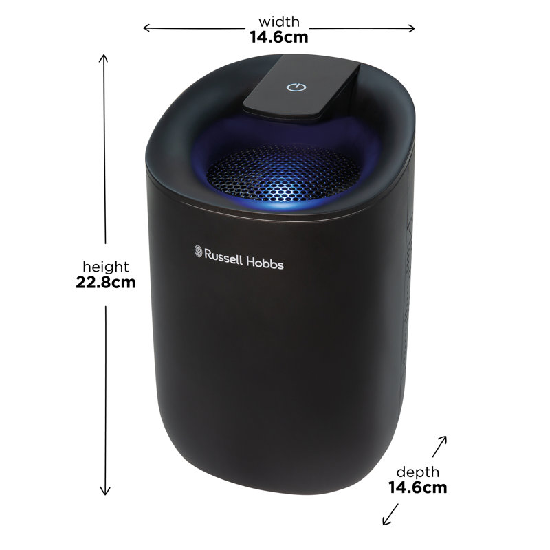 Russell Hobbs Rhdh1061b Fresh Air Mini, Compact Dehumidifier, 300ml/day, Black