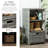 Gray Waterproof PE Rattan Pool Towel Rack with Shelves & Basket