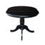 Table de salle à manger avec piédestal et à rallonge en bois massif Ingbert-21188987