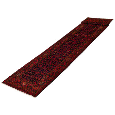 Ialiyah One-of-a-Kind Runner 3'5" X 17'1" 1990s Runner Wool Area Rug Navy