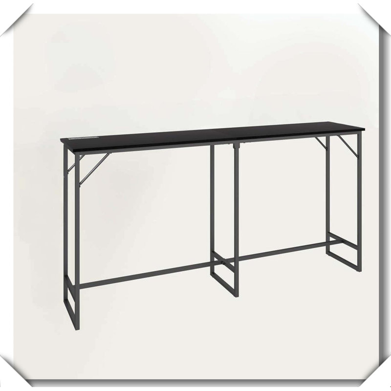 Convenient Industrial Table Charging Station Comfortable Seating, Black