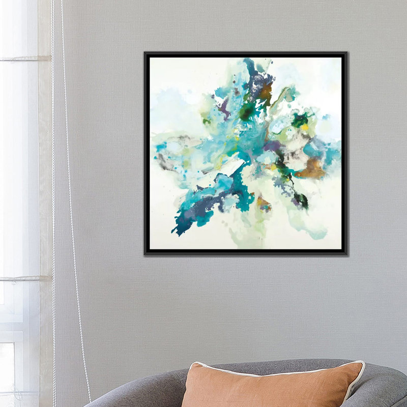 «Remeet», reproduction sur toile, H 18 po x l 18 po x P 1,5 po, Toile encadrée noire, Pas de tapis