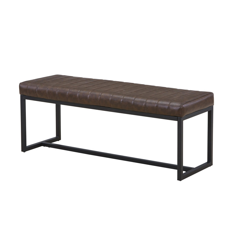 Faux Leather Upholstered Bench