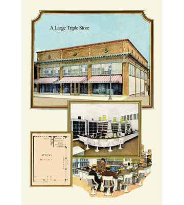 « a large triple store » par geo e. miller, impression