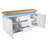 White High-Gloss Sideboard With 2 Doors And 3 Drawers,Storage With RGB LED(App-Controlled) Multi-Purpose Cabinet