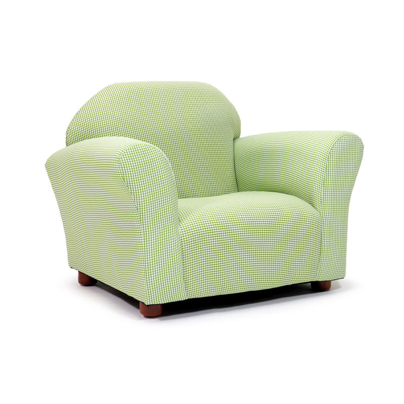 Fauteuil club pour enfants en guingan Weybridge, Vert