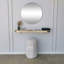Miroir mural moderne, 23,6 pouces de diamètre, finition dorée | 100% panneau de particules enduit de mélamine, épaisseur: 0,7 pouce | Conception élégante et fonctionnelle pour une décoration intérieure contemporaine, solution peu encombrante