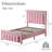 Velvet Upholstered Platform Bed Frame with Vertical stripes Headboard and Footboard and Footboard-836136315-836136316