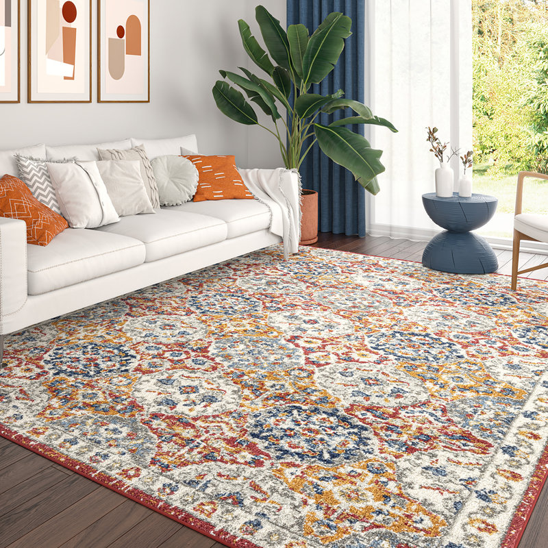 Tapis oriental bleu marine Adriana, Rectangle 5 pi 3 po x 7 pi 3 po, Navy