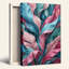 «Pink and Teal Wavy Leaves», art abstrait sur toile-228532428