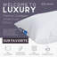 Oreiller en duvet de lin Euro - capacité de remplissage 625, densité de tissage 500 - coquille 100% coton-102930621
