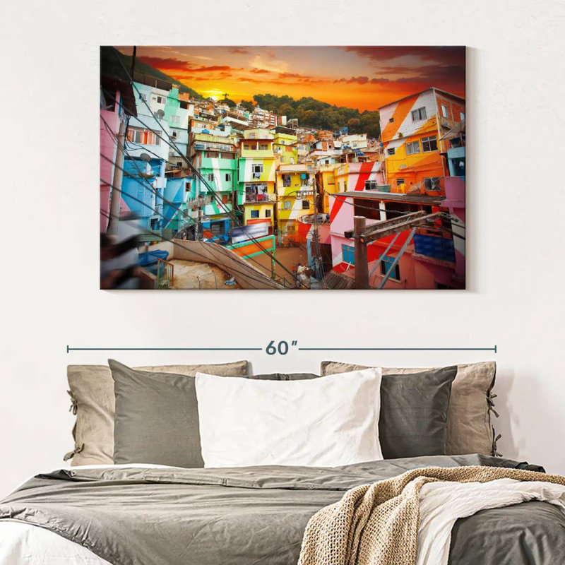 Nicci Favela Homes In Brazil, 34" H x 51" W