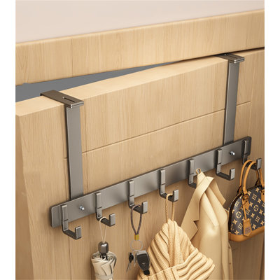 Aluminum Alloy Over-The-Door Hook Rack