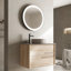Lavabo de salle de bain vasque circulaire en résine / à surface solide 16 po Lucena Bath