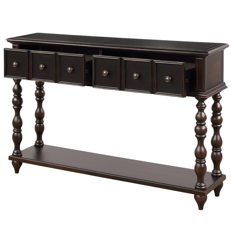 Eskridge 60.03'' Console Table, Dark Auburn