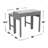 Light Gray Counter Height Table With NESTED Table  Fauxmarble Top Table