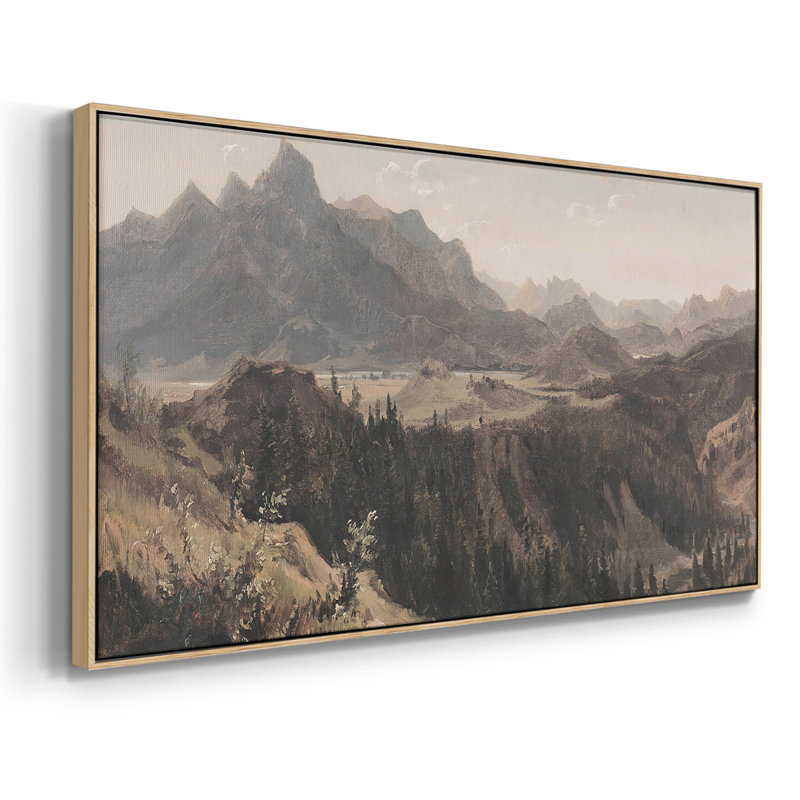 Série paysage - DMC - Toile tendue avec châssis encadré - Prêt à être accroché, H 25 po x l 49 po, Naturel