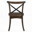 Ensemble de 2 chaises d'appoint de salle à manger en chêne foncé